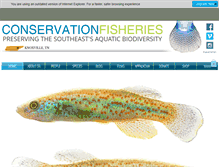 Tablet Screenshot of conservationfisheries.org